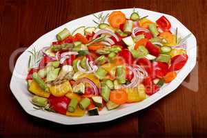 sliced vegetables