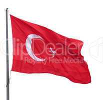 Turkish flag waving on wind