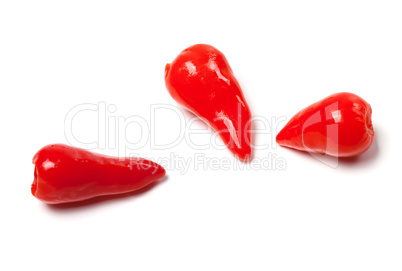 Three piri-piri hot peppers