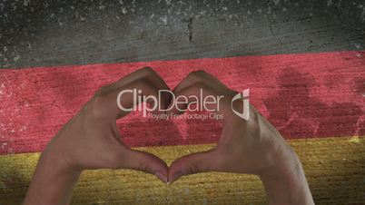 hands heart symbol german flag