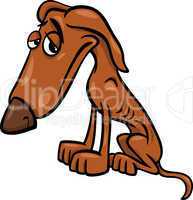 poor hungry dog cartoon illustration