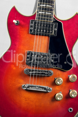 Electric guitar closeup