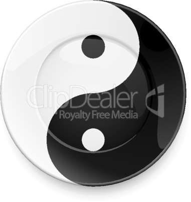 Yin yang plate