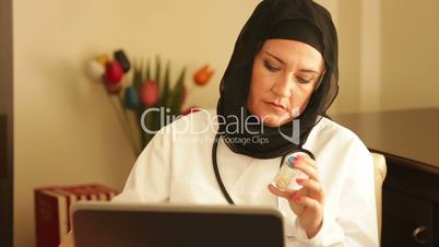 muslim doctor working