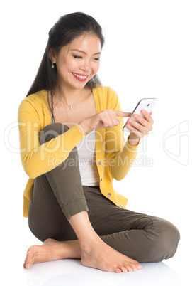 asian female texting