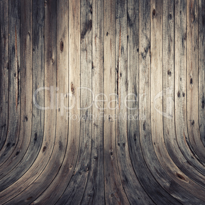 weathered wood wall and floor.