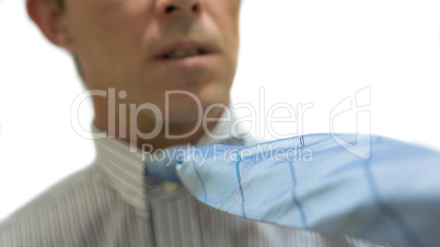 Businessman Tie Pulling Perspective