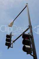 The traffic light pole