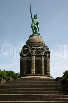 Hermannsdenkmal im Teutoburger Wald..Hermann Monument in the Teutoburg Forest