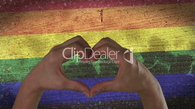 Hands Heart Symbol LGBT Pride