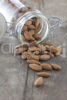 almonds in a jar