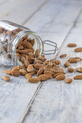 almonds in a jar