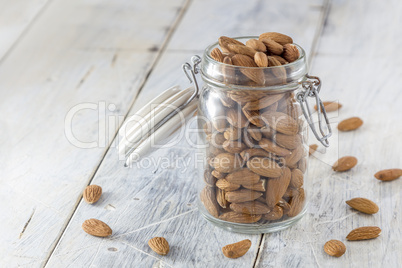 almonds in a jar