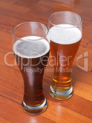 Two glasses of German beer