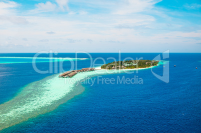 Maldives Indian Ocean - Hotel on the island