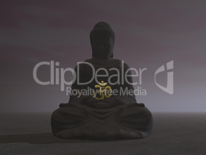 Buddha silhouette - 3D render