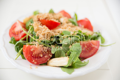 Salat mit Spargel und Tomaten