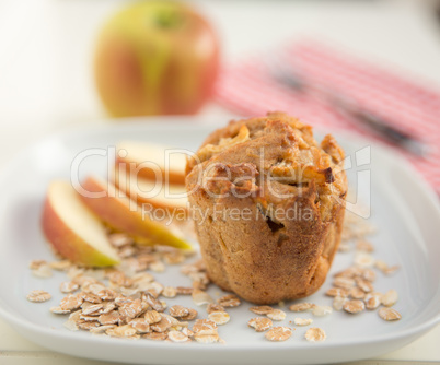 Apfel Haferflocken Muffins