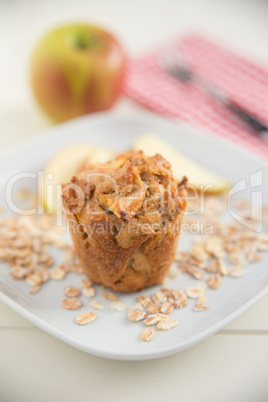 Apfel Haferflocken Muffins