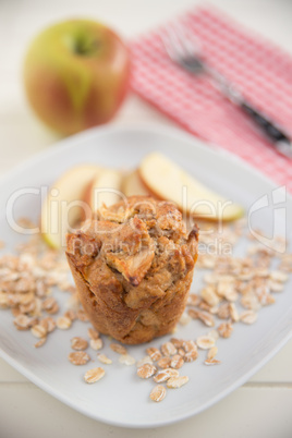 Apfel Haferflocken Muffins