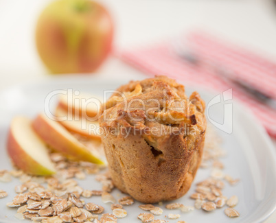 Apfel Haferflocken Muffins