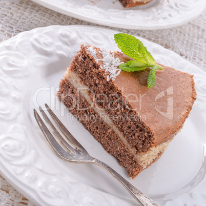 chocolate cakes with nut filling
