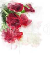 Red Roses Digital Painting