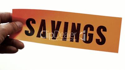 Cutting Savings Concept