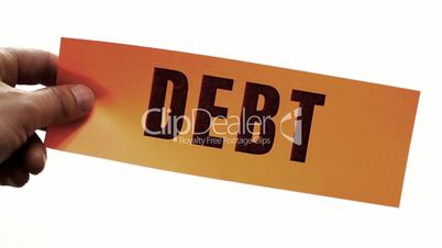 Cutting Debt Business Concept