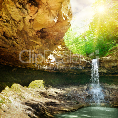 waterfall in the mountain