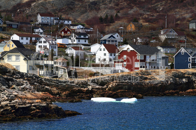 Vacation homes on the shore of Brigus Cove Newfoundland Canada