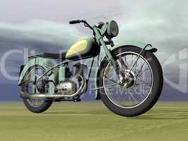 Vintage motorbike - 3D render