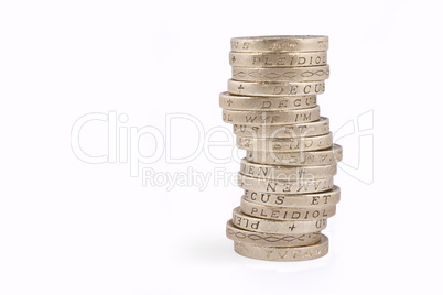 Gold Pound Coin Stack