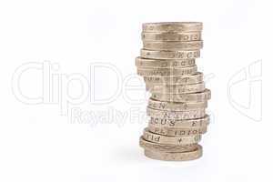 Gold Pound Coin Stack