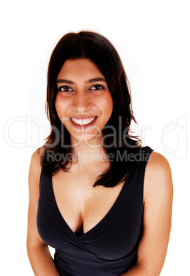 Portrait of smiling woman.