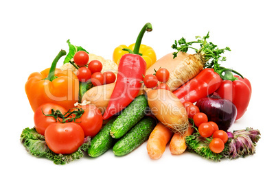 set of fresh vegetables