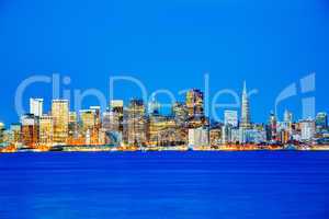 San Francisco cityscape as seen from Treasure Island