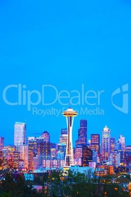 Downtown Seattle cityscape with Space Needle