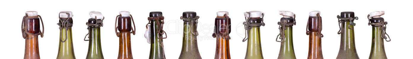 concept very old dusty bottles