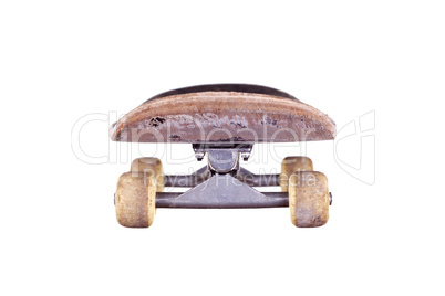old used wooden skateboard