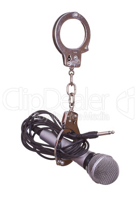 microphone captured with handcuffs