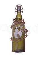 old bottle captured with chain and padlock