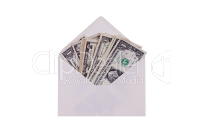 envelope with dollar notes