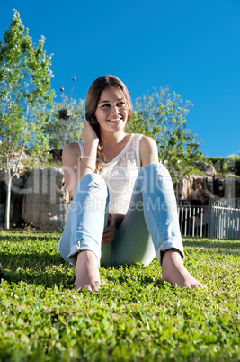 Portrait of cheerful girl