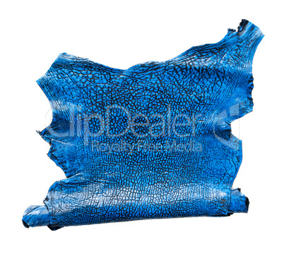 Roll of blue leather