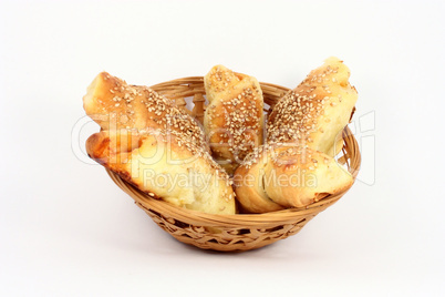 Pastry in a little basket