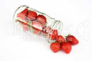Strawberries in jar