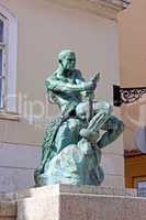Fisherman with Snake, statue, Zagreb, Croatia
