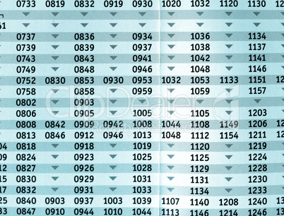 Timetable