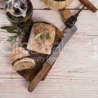 home-made olive ciabatta